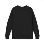 Minimal Black Raglan Sweatshirt — Classic Sponge Fleece Crew - Image 2