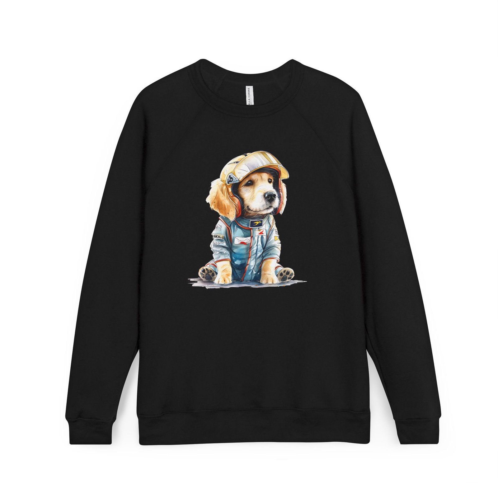 14905162904171633346_2048-1.jpeg Minimal Black Raglan Sweatshirt — Classic Sponge Fleece Crew - Image 1