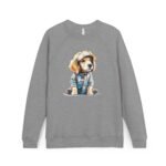 Minimal Black Raglan Sweatshirt — Classic Sponge Fleece Crew - Image 5