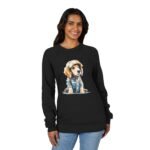 Minimal Black Raglan Sweatshirt — Classic Sponge Fleece Crew - Image 3